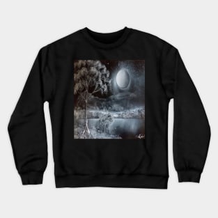 Moon Lake landscape Crewneck Sweatshirt